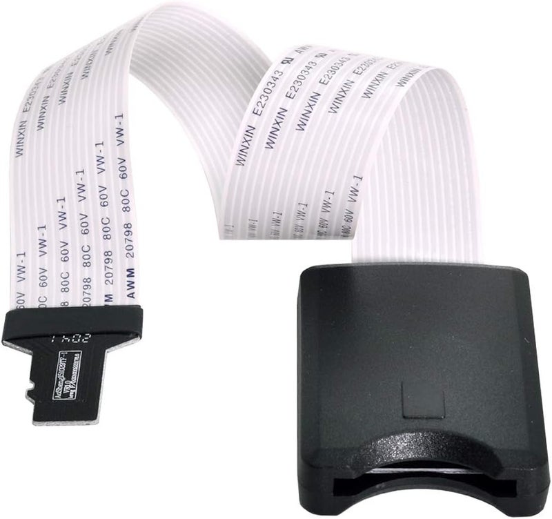 Cablecc Micro-SD TF Memory Card Kit Male to SD Female Extension Soft Flat FPC Cable Extender 25cm - Image 1